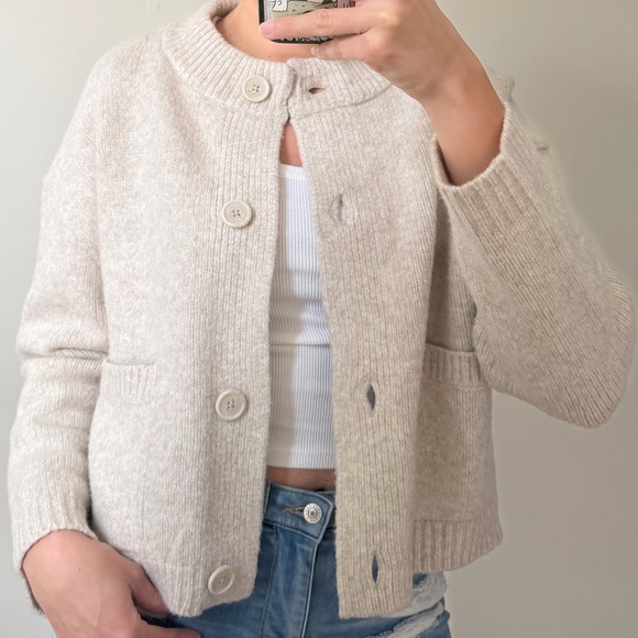 Primark Sweaters - Primark Beige Button-Up Cardigan